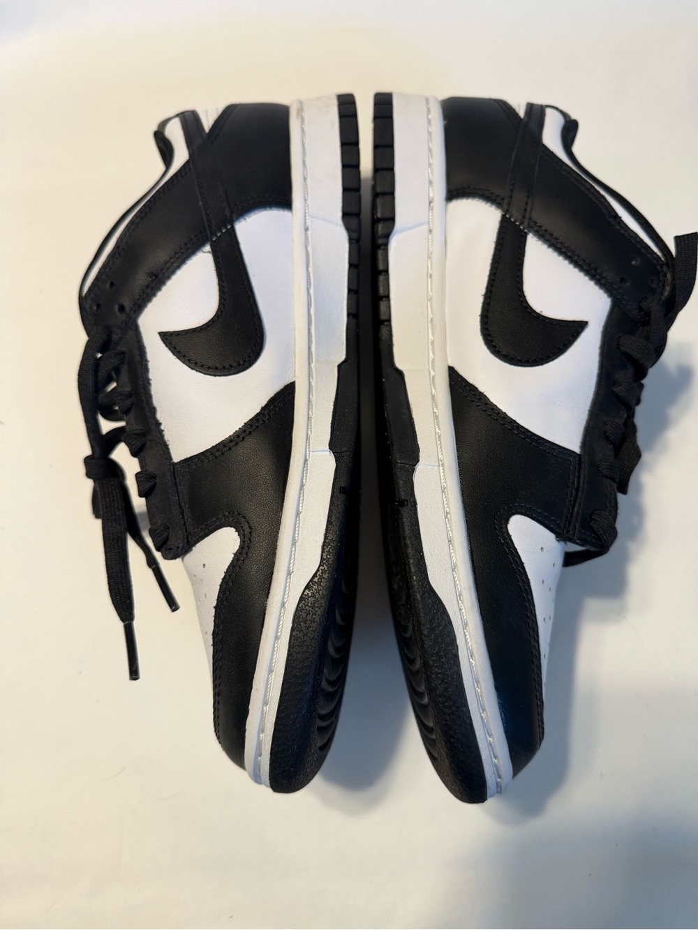 Panda Dunks Nike Men's Black and White Low-Top Sneakers — Classic Swoosh Design - Picture 3 of 6